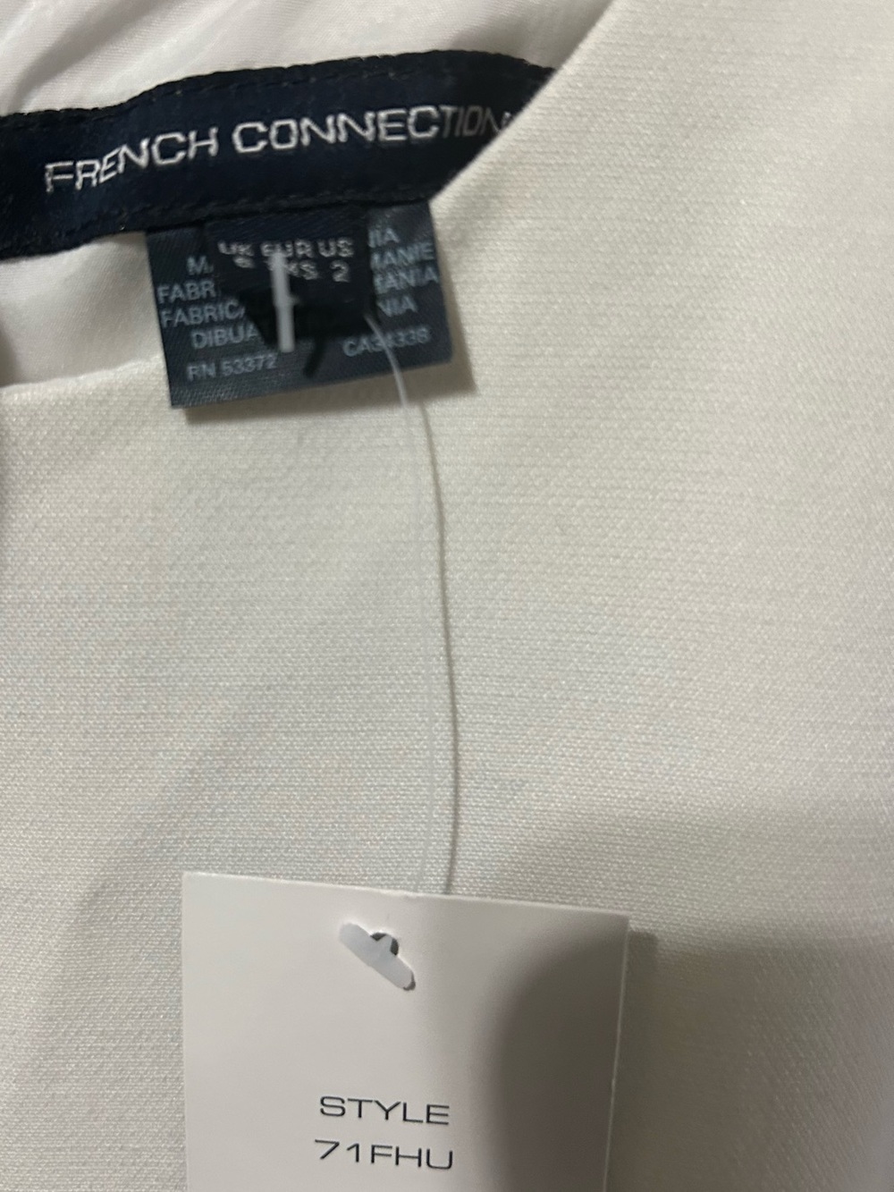 French Connection White Sleeveless Shift Dress - Picture 3 of 3